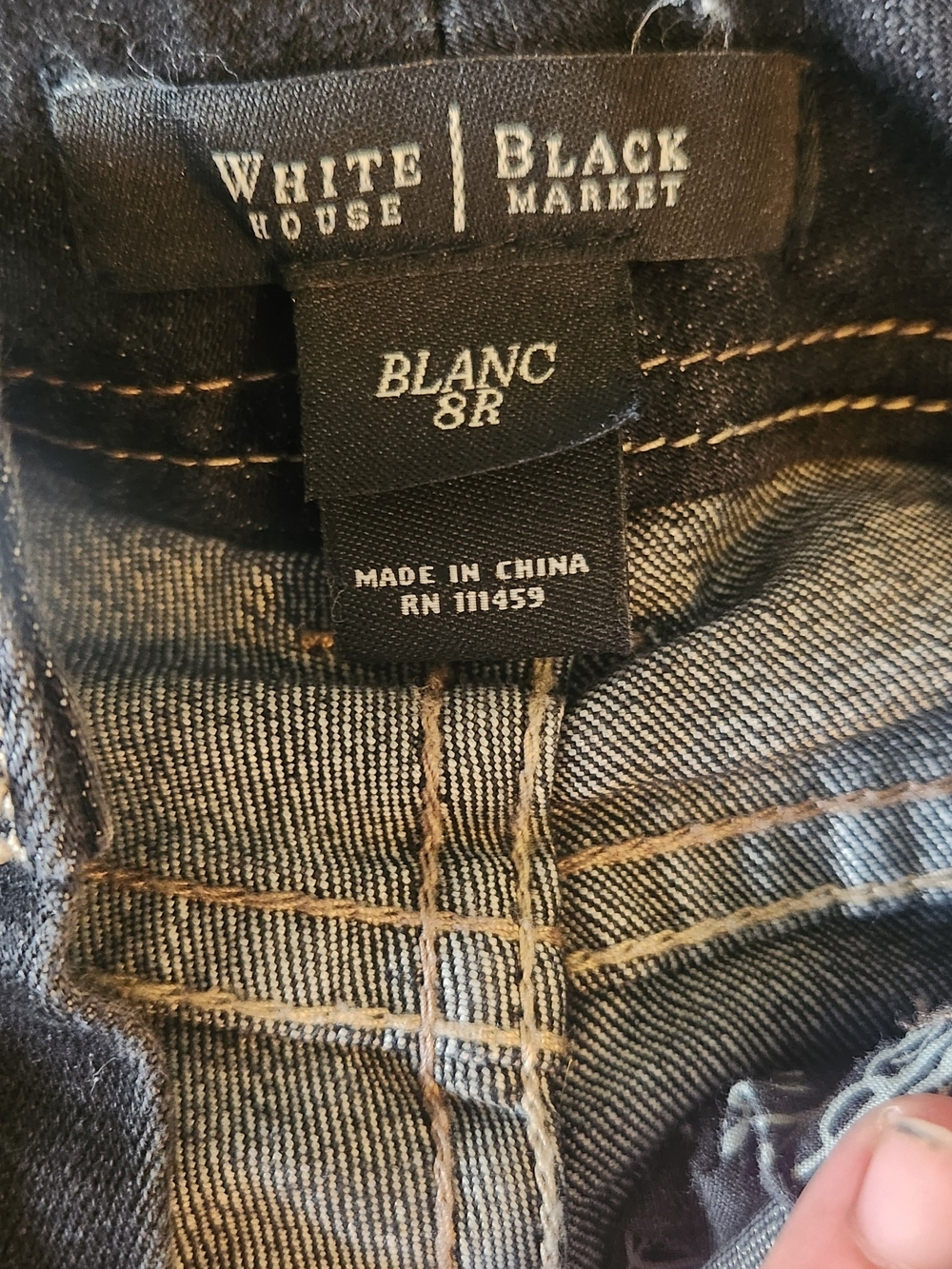 White House Black Market Dark Wash Bootcut Jeans - Picture 4 of 4